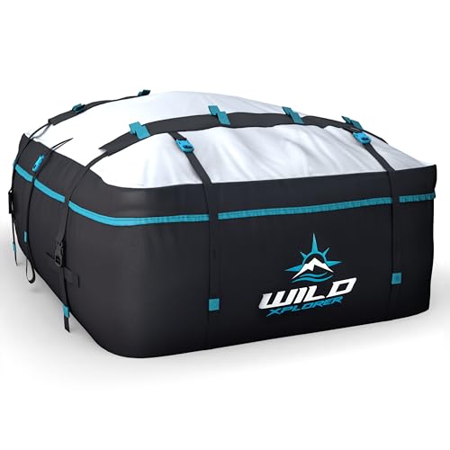 Wild Xplorer 19 Cu Ft Waterproof Soft Shell Roof Cargo Carrier for Vehicles