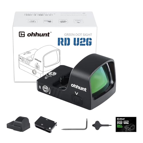ohhunt RD U2 3 MOA Green Dot Sight for RMR Footprint, Shockproof & Waterproof