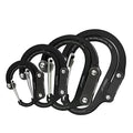 Gear Aid HEROCLIP Medium Carabiner Gear Clip & Hook for Camping & Travel - Stealth Black