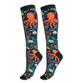 Compression Socks Calf Knee High Support Socks For Women Men - One Size Ocean Octopus