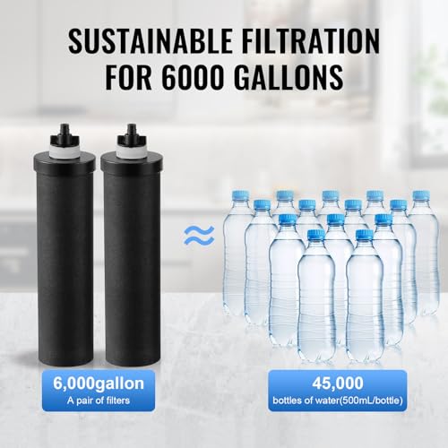 VEVOR 2.25G Stainless Steel Gravity Water Filter System Non-Visible Water Level