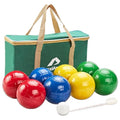 90mm Bocce Ball Set with 8 Colorful Balls & Accessories - Outdoor Lawn Game