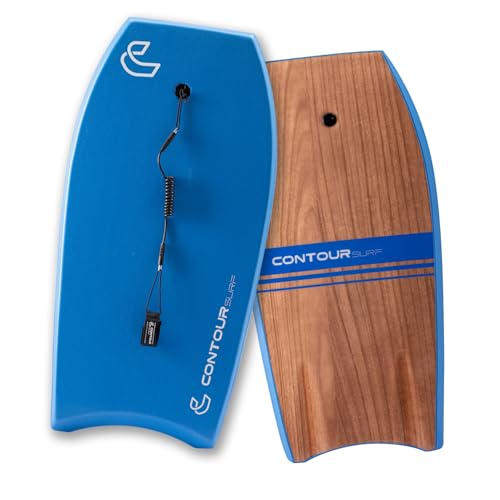 44-Inch Body Board for Adults & Taller Riders with Reinforced Leash