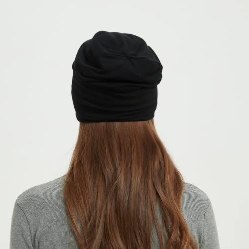 Large Black Radia Smart EMF Protection Beanie - 5G RF Shielding WiFi Brain Coat