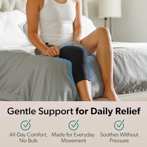 Knee Support Sleeve for Arthritis Pain Relief - Black, Medium - Soft Compression Support for Men & Women