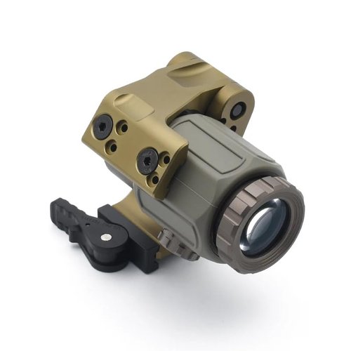 G33 G43 G45 3X 5X Magnifier and 2.26" FTC QD Mount Combo with Standard Base & Spacer Mount，for Red Dot Sight，Quick Release and Flip-to-Center Mechanism，Fits for Standard 20mm Pic Rail System Mounting