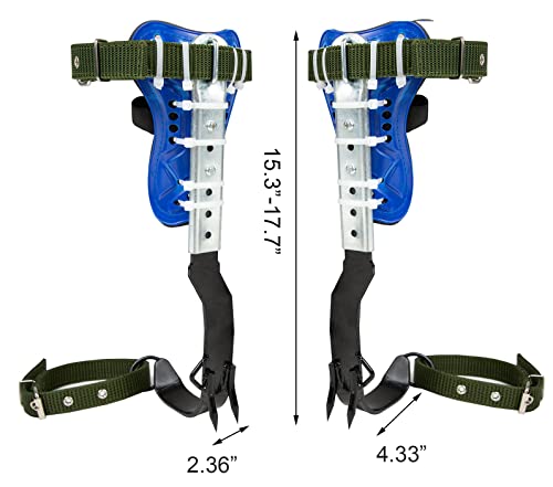 Tree Climbing Spikes Set - Adjustable Stainless Steel Climbing Gear with Non-Slip Pedals - Plastic Variation
