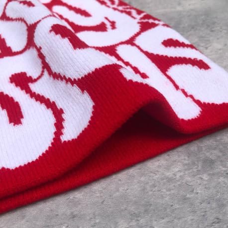 Y2k Beanie Letter Graphics Knitted Hat Winter Skull Cap for Women Men - 1 Size / 4 Pcs B