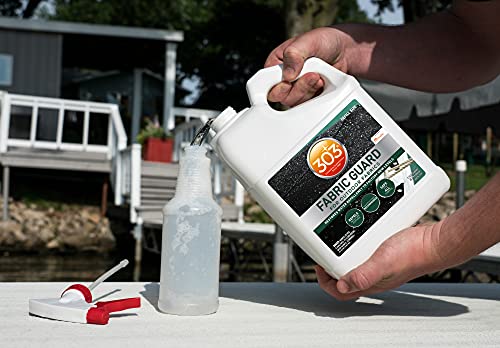 303 Marine Fabric Guard 128 Fl Oz Water Repellent for Boat Canvas & Covers - Lasts 3 Years