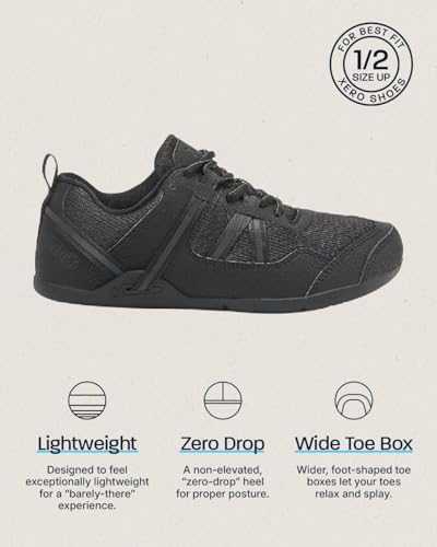Xero Shoes Women’s Prio Lightweight Barefoot Running Shoe - Black 8
