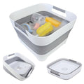 GIMWA Collapsible Baby Bottle Wash Basin with Drain Plug - Gray, 2.6 Gal