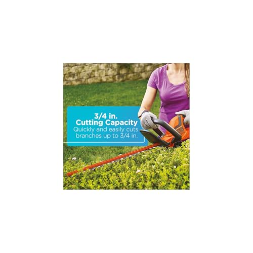 BLACK+DECKER 40V MAX 22-Inch Cordless Hedge Trimmer with Battery & Charger