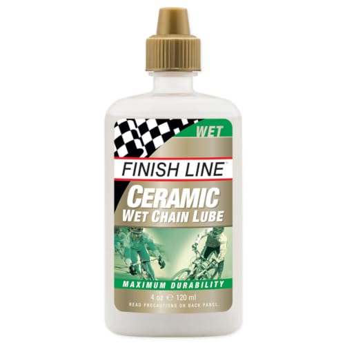 Finish Line Ceramic Wet Bike Chain Lubricant 4 oz - Biodegradable Racing Formula