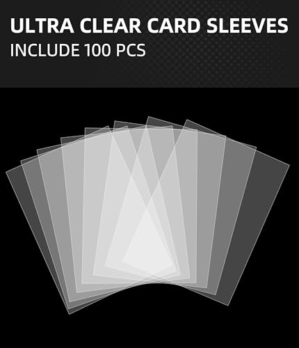 100 Count Clear Card Sleeves for Trading Cards - Acid-Free & PVC-Free