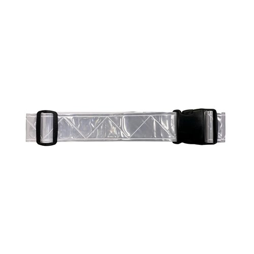 Stuart Promotional Products White Reflective Running Belt with High Visibility for Safety - Adjustable Reflective Belt for Running, Walking, Cycling - Lightweight, Comfortable Fit for Men & Women