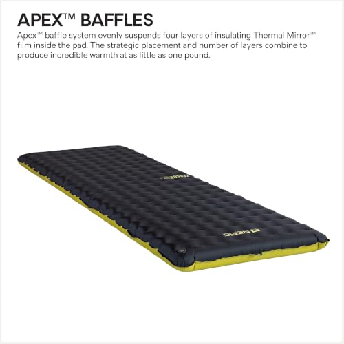 NEMO Equipment Tensor Extreme Sleeping Pad Long Wide 76x25 Black/Birch Bud/Citron