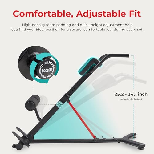 Roman Chair with Dip Bars - Multi-Function Back & Core Workout Bench - Dark Grey