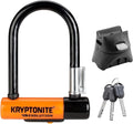 Kryptonite Mini-5 Bike U-Lock with 13mm Steel Shackle & FlexFrame Mount - Heavy Duty Security