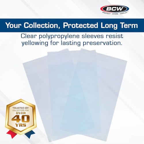 BCW Resealable Graded Card Sleeves 3¾ x 5½ Inch Pack of 200 - Compatible with PSA & BGS