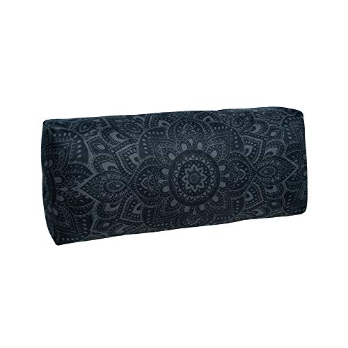 Mandala Charcoal Yoga Bolster - Eco-Friendly Supportive Cushion for Yoga & Meditation