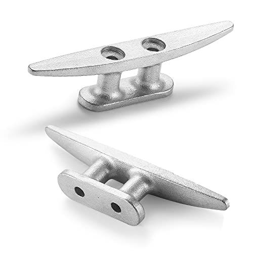 Stainless Steel Boat Cleat 4 Inch - 6 Pack Marine Docking Hardware