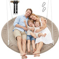 Trekassy 60-Inch Saucer Tree Swing - Taupe Large Family Outdoor Swing for Kids & Adults