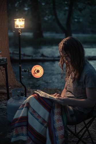 Propane Lantern for Camping & Emergency with Adjustable Brightness - Double Mantles Included