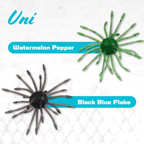 Yamamoto Uni Finesse Soft Plastic Bait - Green Pumpkin/Purple Green, 1 Pack