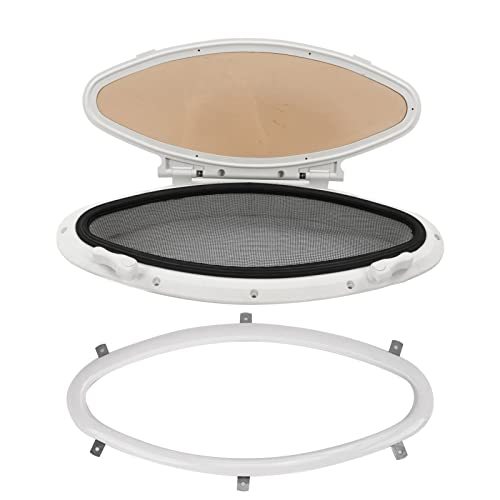 Marine Hatch Porthole Window - Elliptical, Anti-Seal, Screen for RV