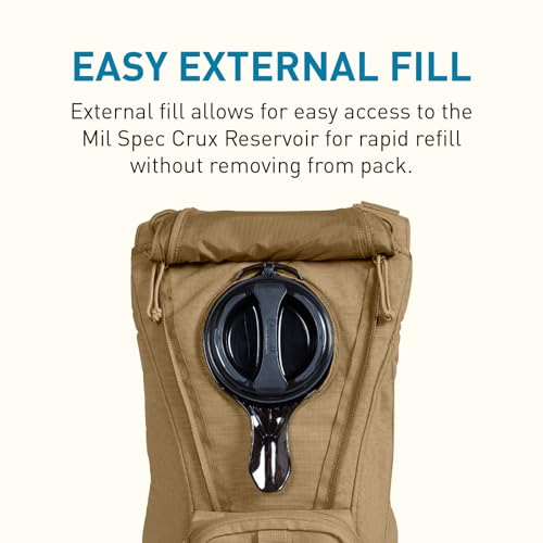 CamelBak Ambush Tactical Hydration Backpack Coyote 2.0 with 100oz Mil‑Spec Crux Reservoir