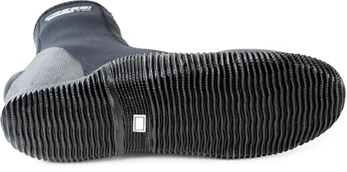 Neoprene Water Sports Boots - Anti-Slip Sole for Diving, Snorkeling, Rafting, Windsurfing - 8 Tall Black