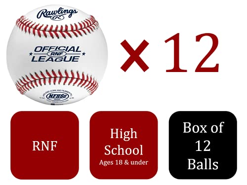 High School Baseballs - NFHS NOCSAE Certified Official Size 12 Pack - White