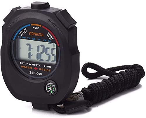 5-Pack Digital Stopwatch Timer with Large Display, Date, Time & Alarm – For Coaches & Referees (Variation: 5)