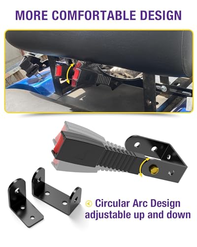 2+2 Golf Cart Seat Belt Kit with Retractable Belts & Brackets for Yamaha, EZGO, Club Car - 4 Passenger Safety Set