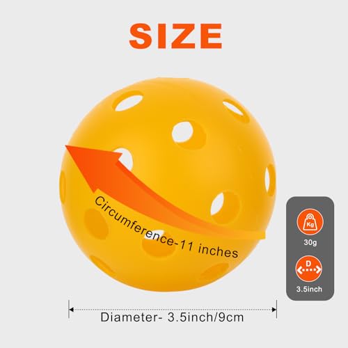 11 Inch Practice Plastic Softball - 6 Pack with Mesh Storage Bag