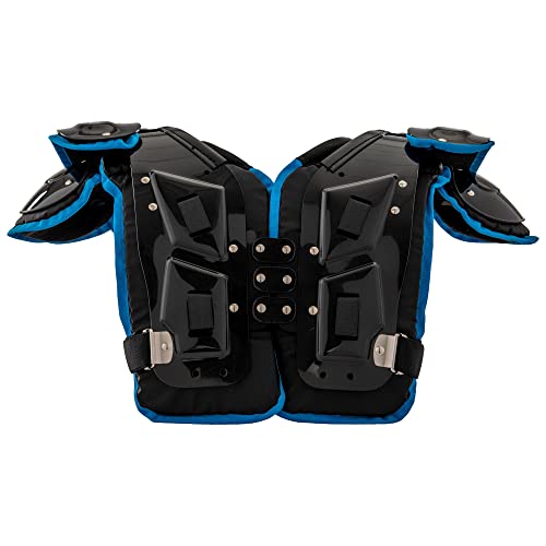 Champro Gauntlet II Football Shoulder Pads Black Large - Impact Diffusion & Adjustable Fit