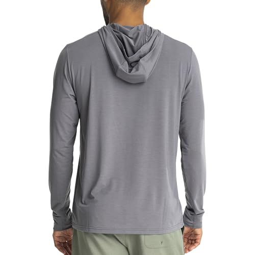 Men's Lightweight Hoodie with UPF 25 - 3X-Large Smoke - Performance & Sun Protection