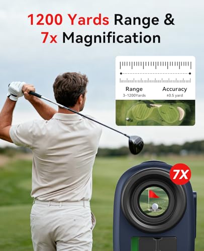 Hoorola Classic Blue Golf Range Finder 1200 Yards Slope Flag Lock Vibrate
