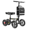 BlessReach All Terrain Knee Scooter for Adults - Shiny Black, 11” Big Wheels, 300 lbs
