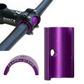 Purple Bike Handlebar Shim 25.4-31.8mm Aluminum Alloy Bicycle Stem Adapter