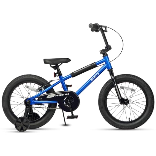 Kids BMX Bike 16 Inch with Training Wheels - Azure, Toddler Bicycle for 4-7 Years