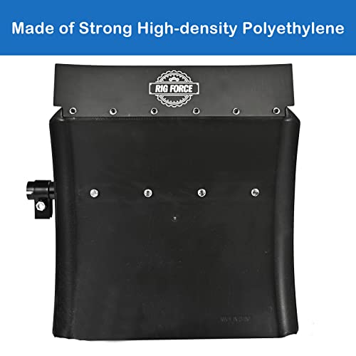 BHTOP Semi Truck Quarter Fenders Set 24x24 Black Poly with Mounting Kit - Left & Right