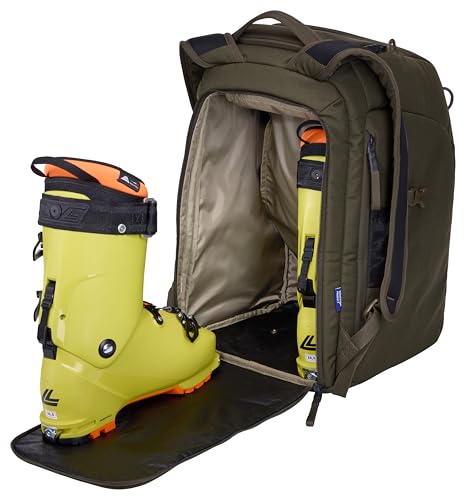Thule RoundTrip 45L Deep Khaki Boot Backpack with Storage & Padded Goggle Compartment