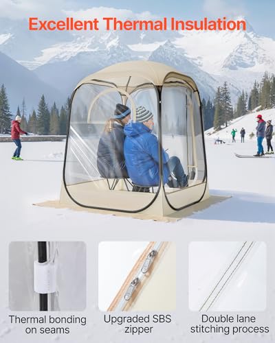 Pop Up Sports Tent with Clear Bubble Design - 50x50x67 Inches, Waterproof Outdoor Shelter