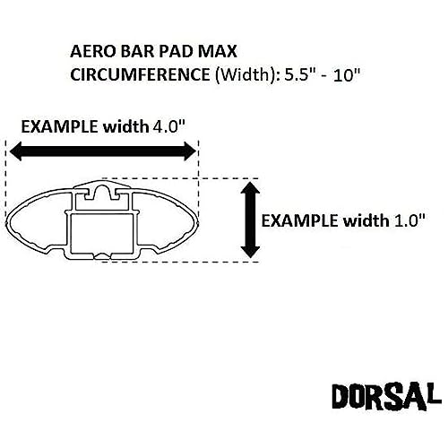 DORSAL Aero Roof Rack Pads - SunGuard No Fade, 28 Inch Black - Pack of 2 for Crossbars, Surfboards, Kayaks, Snowboards