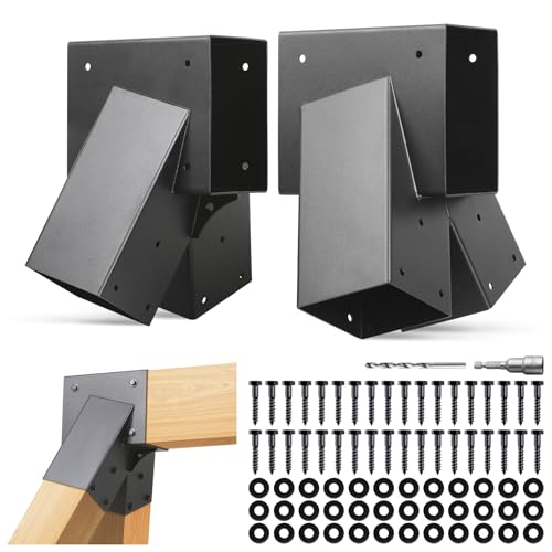 Green A-Frame Swing Set Brackets Kit for 4x6 Top Beam & 4x4 Legs - Heavy Duty Stainless Steel