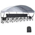 Nice C 6 Seat Folding Team Bench with Canopy & Cooler - Sports & Outdoor