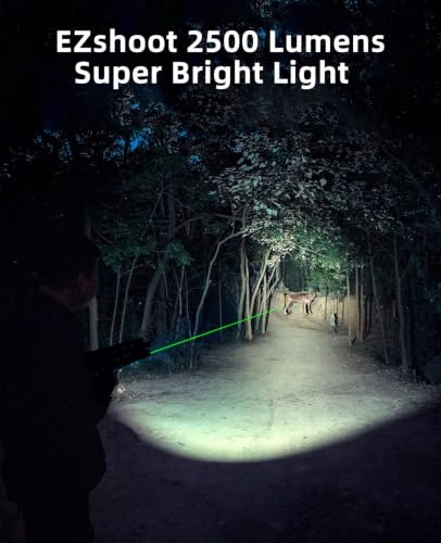 EZshoot 2500 Lumens Rifle Laser Light Combo with Green Beam for Home Defense