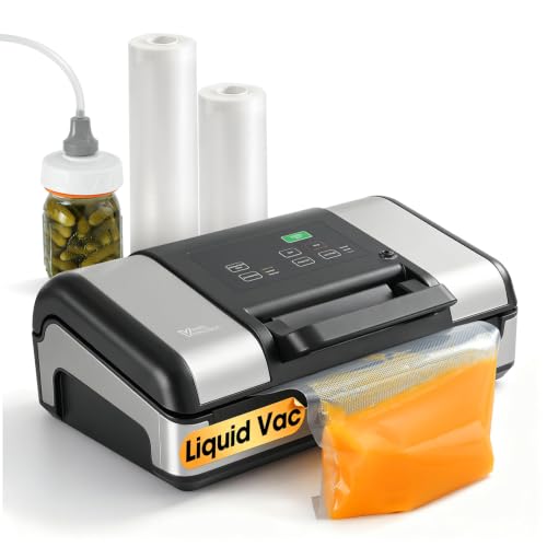 Vesta Precision 12-Inch Vacuum Sealer for Food & Liquids with Rolls - Wet & Dry Sealing