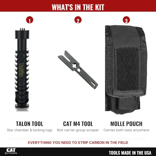 Carbon Scraping Tool Kit for Rifles with MOLLE Pouch - Includes M4 & Talon Tools